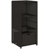 vidaXL Gartenschrank Schwarz 50x55x115 cm Poly Rattan