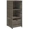 vidaXL Gartenschrank Grau 50x55x115 cm Poly Rattan