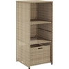 Gartenschrank Beige 50x55x115 cm Poly Rattan