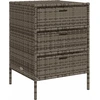 Gartenschrank Grau 55x59x80 cm Poly Rattan