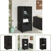 The Living Store Gartenschrank Schwarz 50x55x115 cm Poly Rattan