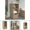 The Living Store Gartenschrank Beige 50x55x115 cm Poly Rattan