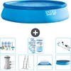 Intex runder aufblasbarer Easy Set-Schwimmpool   457 x 107 cm   Blau  ...