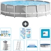 Intex Round Prism Frame Swimming Pool   427 x 107 cm   Grau   inklusiv...