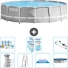 Intex Round Prism Frame Swimming Pool   427 x 107 cm   Grau   inklusiv...