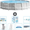 Intex Round Prism Frame Swimming Pool   427 x 107 cm   Grau   inklusiv...