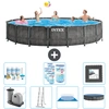 Intex Round Prism Frame Greywood-Schwimmbecken   549 x 122 cm   inklus...