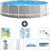 Intex Round Prism Frame Swimming Pool   457 x 122 cm   Grau   inklusiv...