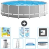 Intex Round Prism Frame Swimming Pool   457 x 122 cm   Grau   inklusiv...