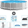 Intex Round Prism Frame Swimming Pool   457 x 122 cm   Grau   inklusiv...