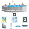 Intex Round Prism Frame Swimming Pool   548 x 122 cm   Grau   inklusiv...