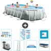 Intex Oval Prism Frame Swimmingpool   503 x 274 x 122 cm   Grau   inkl...