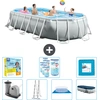 Intex Oval Prism Frame Swimmingpool   503 x 274 x 122 cm   Grau   inkl...