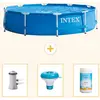 Frame Pool Rund - 366x76 cm - 4-teilig SCB77