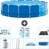 Intex Rundrahmen-Schwimmbecken   457 x 122 cm   Blau   inklusive Pumpe...