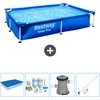 Bestway rechteckiger Steel Pro-Schwimmbecken   221 x 150 x 43 cm   Bla...