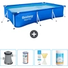 Bestway Rectangular Steel Pro Swimmingpool   300 x 201 x 66 cm   Blau ...