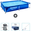 Bestway rechteckiger Steel Pro-Schwimmbecken   221 x 150 x 43 cm   Bla...