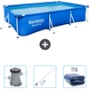Bestway rechteckiger Steel Pro-Schwimmbecken   300 x 201 x 66 cm   Bla...