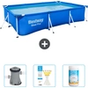 Bestway rechteckiger Steel Pro-Schwimmbecken   300 x 201 x 66 cm   Bla...