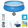 Bestway runder aufblasbarer Fast-Set-Schwimmpool   457 x 122 cm   Blau...