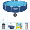 Bestway Round Steel Pro Swimmingpool   396 x 84 cm   Blau   inklusive ...