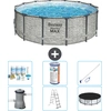 Bestway Round Steel Pro MAX Schwimmbad   Steindruck   427 x 122 cm   i...