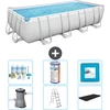 Bestway Rechteckiges Power Steel-Schwimmbecken   488 x 244 x 122   Gra...