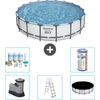 Bestway Round Steel Pro MAX Schwimmbad   549 x 122 cm   Grau   inklusi...