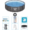 Bestway Round Steel Pro MAX Schwimmbad   Holzdruck   427 x 107 cm   in...