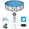 Bestway Round Steel Pro MAX Schwimmbad   488 x 122 cm   Grau   inklusi...