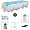 Bestway Rechteckiges Power Steel-Schwimmbecken   488 x 244 x 122   Gra...