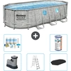 Bestway Oval Power Steel Swim Vista Swimmingpool   Steindruck   549 x ...