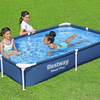 Bestway rechteckiger Steel Pro-Schwimmbecken   221 x 150 x 43 cm   Bla...