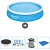 Bestway runder aufblasbarer Fast-Set-Pool   366 x 76 cm   Blau   im Li...