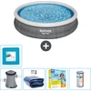 Bestway runder aufblasbarer Fast-Set-Pool   Rattan-Druck   366 x 76 cm...