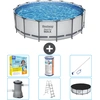 Bestway Round Steel Pro MAX Schwimmbad   457 x 122 cm   Grau   inklusi...