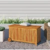 vidaXL Gartentruhe mit Rollen 113x50x58 cm Massivholz Akazie - Gartent...