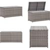 vidaXL Gartenbox Poly Rattan 100x50x50 cm Grau - Outdoor Aufbewahrungs...