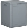 vidaXL Garten Aufbewahrungsbox 90 L Grau PP Rattan - Garten-Aufbewahru...