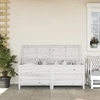 vidaXL Gartentruhe Weiß 150x50x56,5 cm Massivholz Tanne - Gartentruhe ...
