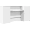 vidaXL Empfangstheke Weiß 200x50x103,5 cm Holzwerkstoff