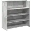 vidaXL Empfangstheke Betongrau 100x50x103,5 cm Holzwerkstoff