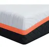 vidaXL Matratze Weiß und Grau 180 x 200 cm Jacquard-Stoff