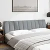 vidaXL Kopfteil-Kissen "Hanko" Hellgrau 200 cm Stoff
