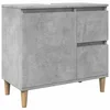 vidaXL Badezimmerspiegelschrank Waschbeckenunterschrank Betongrau 65x3...