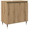 vidaXL Badezimmer-Set Badschrank Artisan-Eiche 58x33x60 cm Holzwerksto...