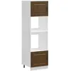 vidaXL, Regal, Qusonville (1x Backofenschrank 60 cm breit 207 cm hoch)...