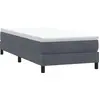 vidaXL Boxspringbett ohne Matratze Dunkelgrau 90x210 cm Samt