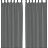 vidaXL Voile Vorhänge mit Schlaufen 2 Stk. Dunkelgrau 140x245 cm